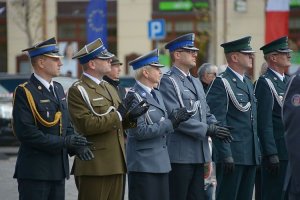 Komendant Miejski podczas uroczystości